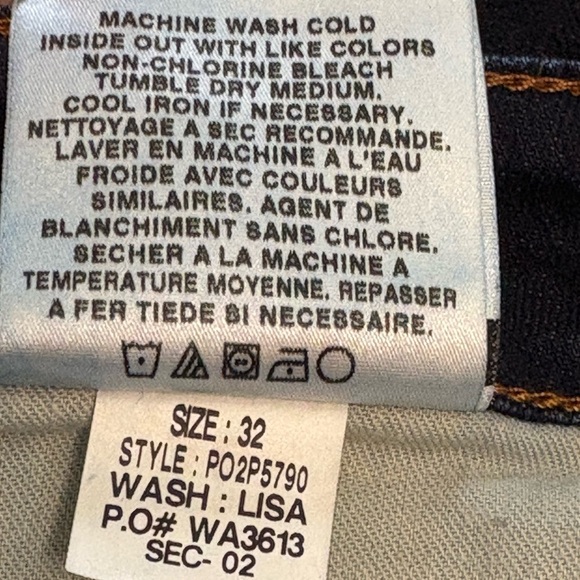 Joe's Icon Mid Rise Boot Cut Denim Jeans Clean Hem Dark Blue Lisa Wash Size 32 - Picture 10 of 12